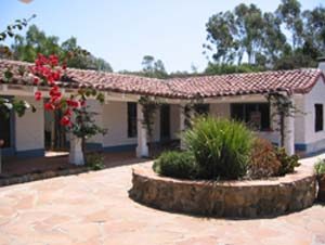 The courtyard of the Carrillo Hacienda
